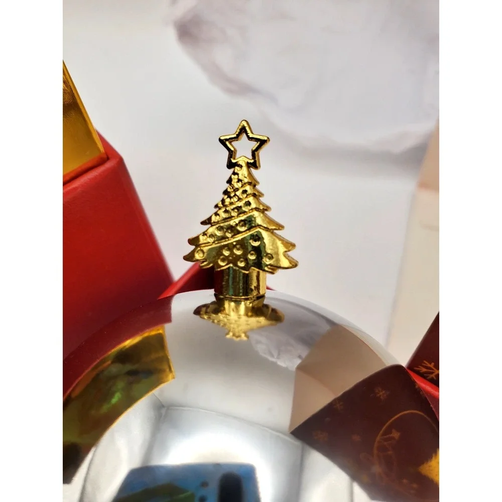 Oumee Silver Annual Sleigh Bell Christmas Tree Ornament 2024